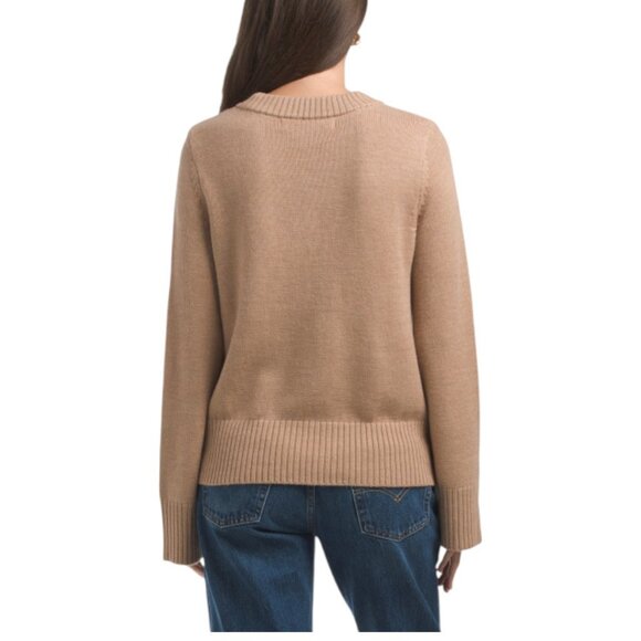 MAX STUDIO Merino Wool Crew Neck Sweater - Picture 2 of 2